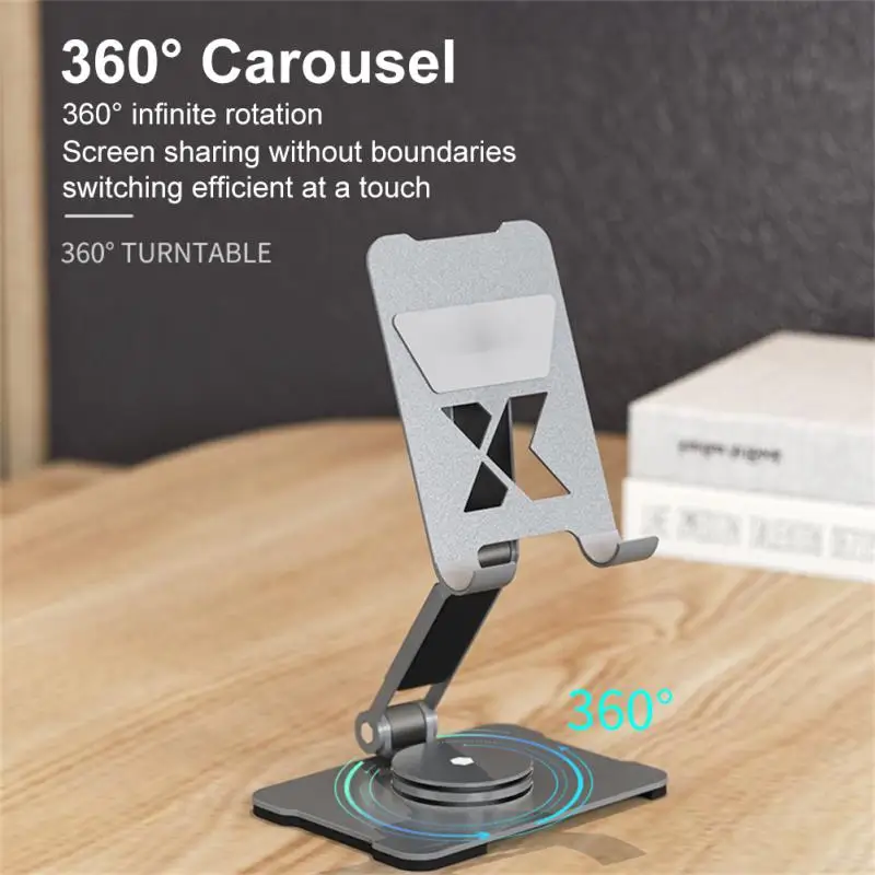 Tablet Stand 360 °Rotation Adjustable Tablet Holder Universal Foldable Desktop Stand Mount Dock for iPad iPhone Samsung Xiaomi