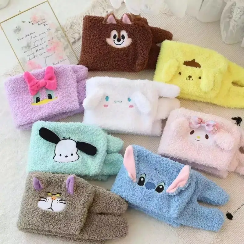 

Cinnamoroll Kawaii Anime Sanrio Scarf Cartoon Cute Pachacco Mymelody Sweet Fashion Plush Winter Warm Neck Best Christmas Gift