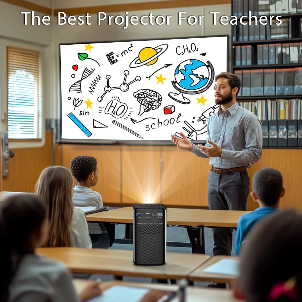 BYINTEK P70 Mini DLP Android Smart Wi-Fi 3D 1080P Портативный уличный 4K Мини Карманный домашний