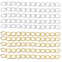 10pcs 3457cm extension chains gold stainless steel extender tail chains for diy bracelet jewelry making accessories wholesale