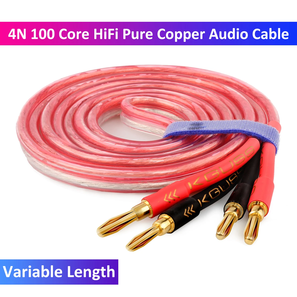 HiFi позолоченный Акустический кабель High-End 4N акустическая система бескислородная
