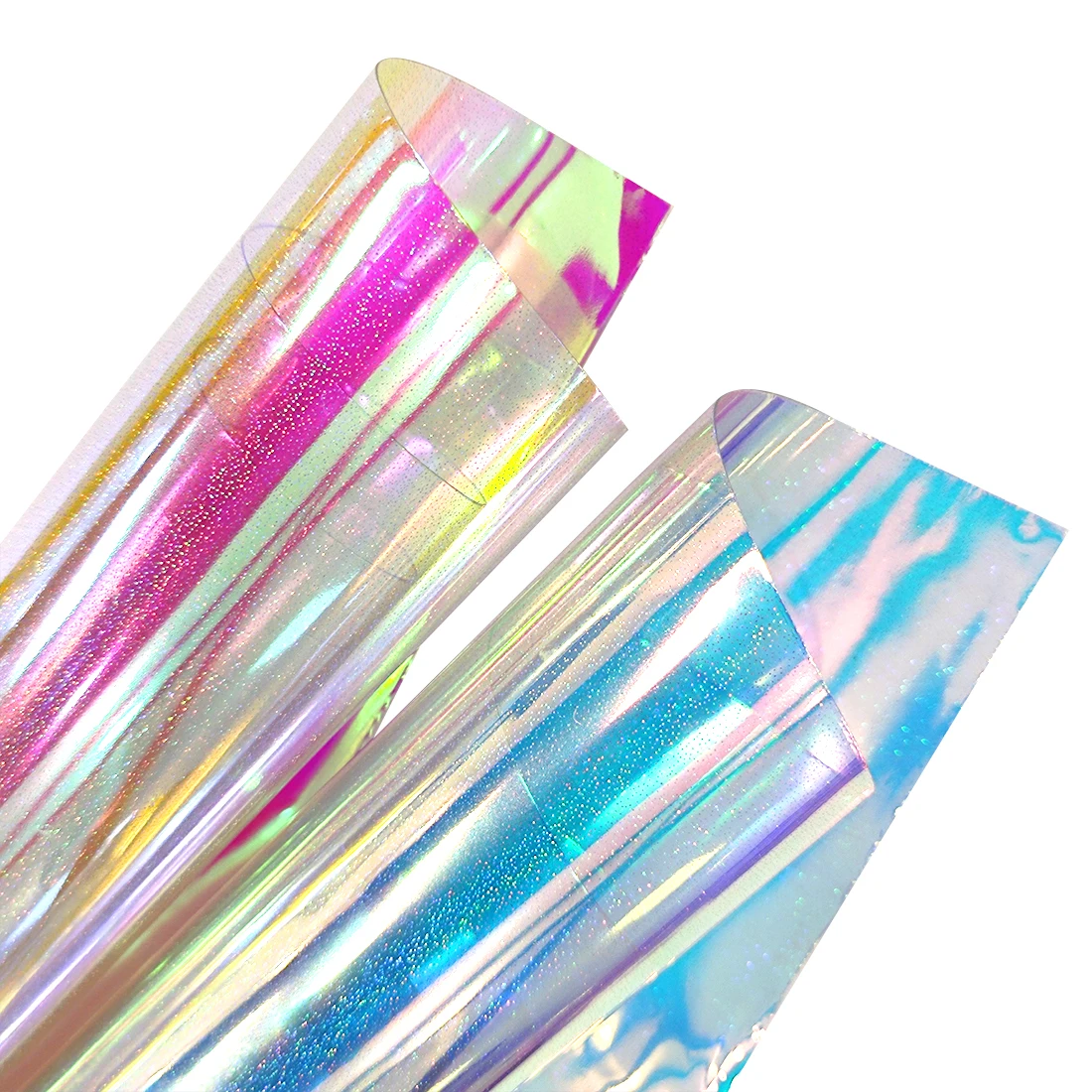 Переливающаяся прозрачная виниловая пленка 2 рулона 12 х53 дюйма фольга с лазерным