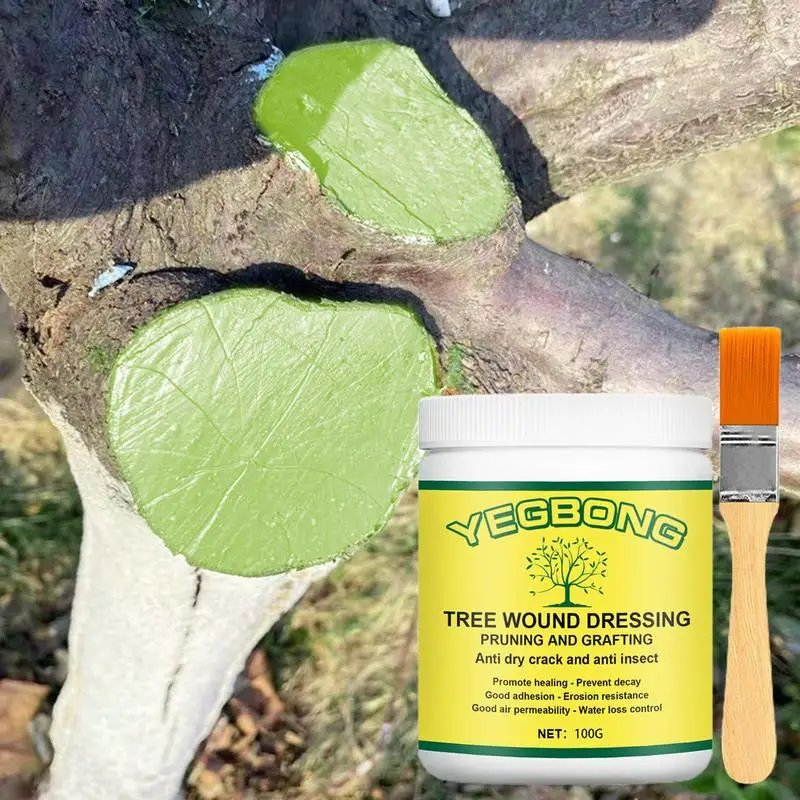 Tree Grafting Paste Plant Tree Wound Healing Sealant Bonsai Wound Healing Agent Tree Grafting Wound Repair Cream With Brush
