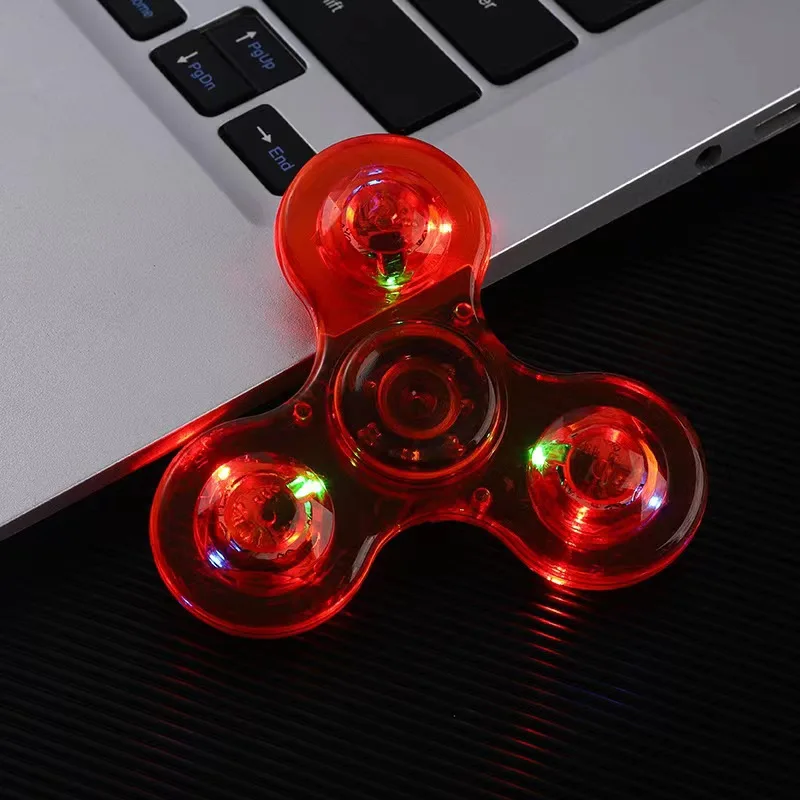 Crystal Fidget Spinner Светодиодный Светящийся В Темноте Портативная Игрушка Для Снятия