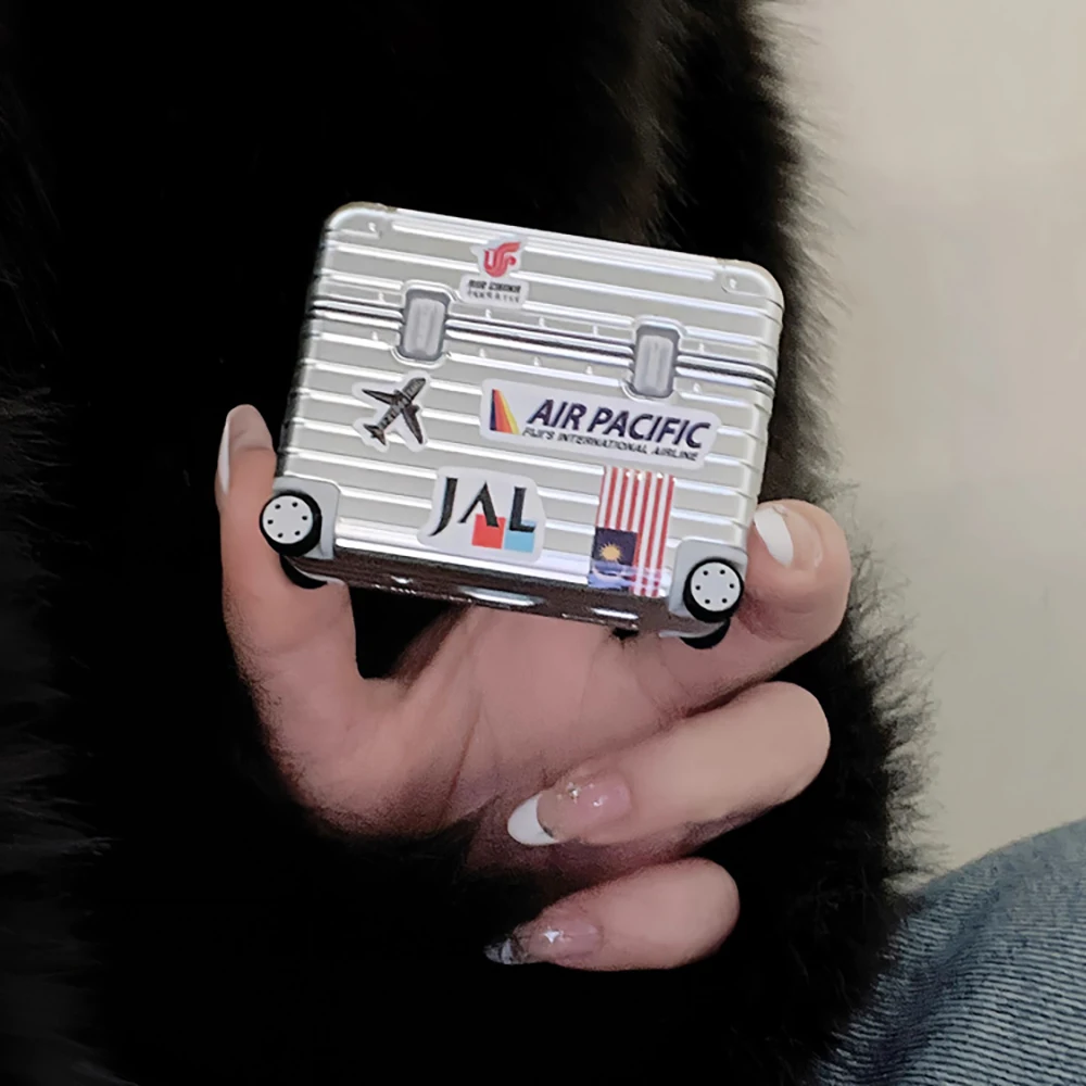 Фото Модный Индивидуальный чемодан для Airpods3/2/1/Pro, модный защитный чехол для багажа, аксессуары для Airpods Pro, защита от падения, наушники №4