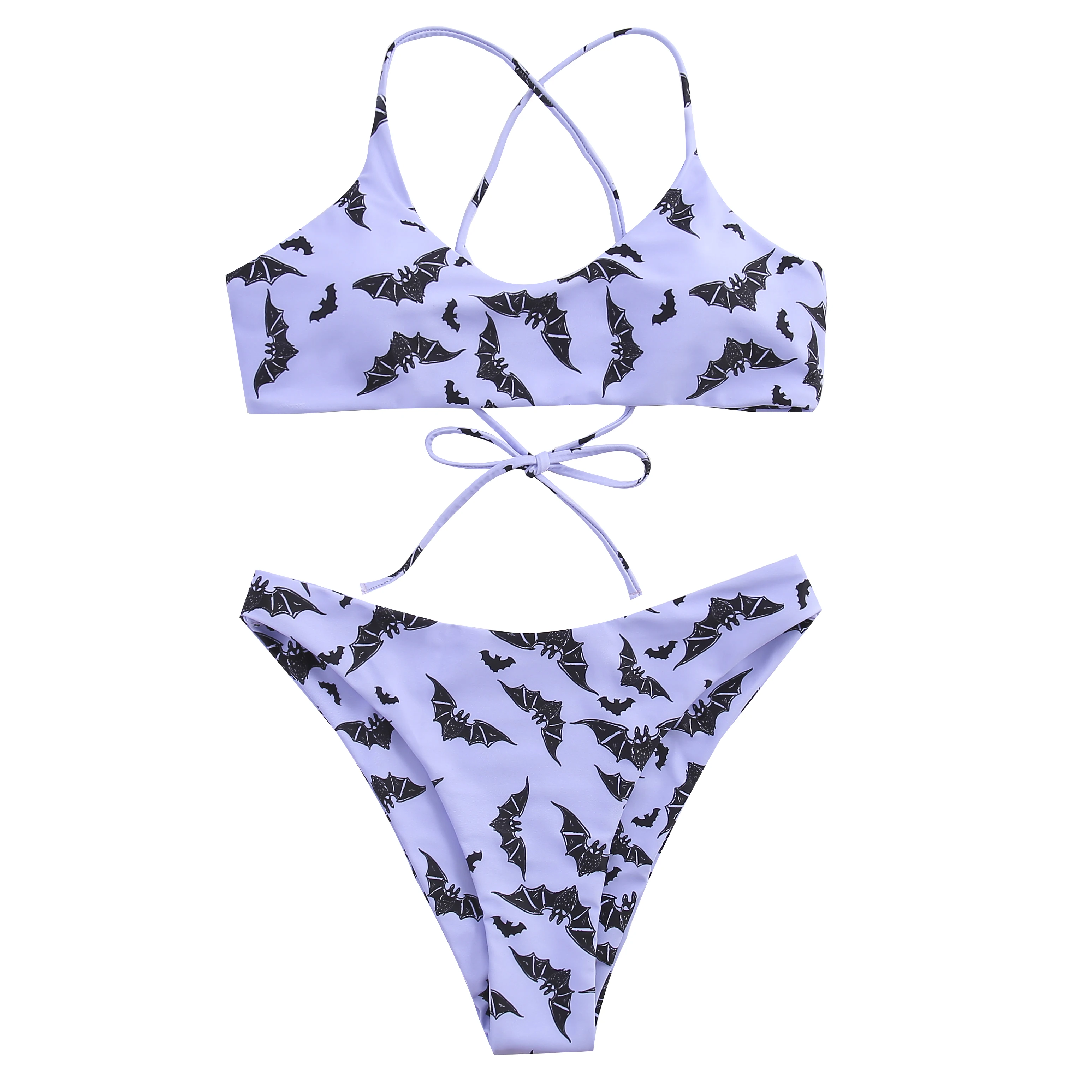 Женский леопардовый купальник с чашками пуш-ап и высокой талией | Женская одежда