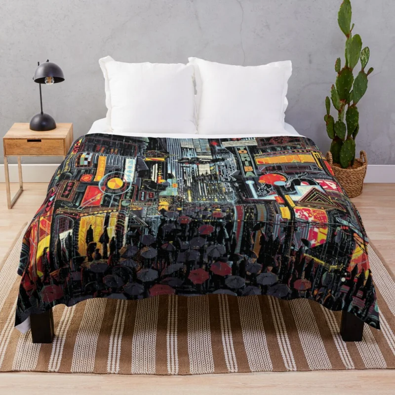

Blade Runner Throw Blanket Big Thick Furry Couple Blanket