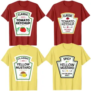 Easy Halloween Costume Ketchup Shirt Group Mustard Relish-Teechatpro