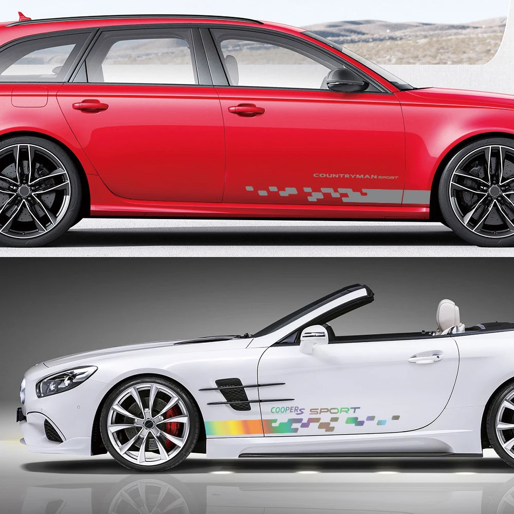Наклейки на боковые двери автомобиля наклейки для мини-Джона Купера R55