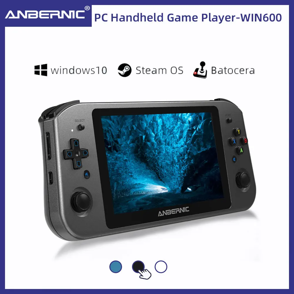 ANBERNIC Win600 5.94" Handheld Game Console Portable PC Mini Laptop Win 10 AMD Athlon Silver 3050e/3020e 8G DDR4  With Steam OS