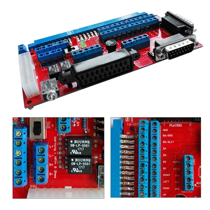 

SLG-260 Arcade Game Operation Control Board Connected To The Arcade Game Board