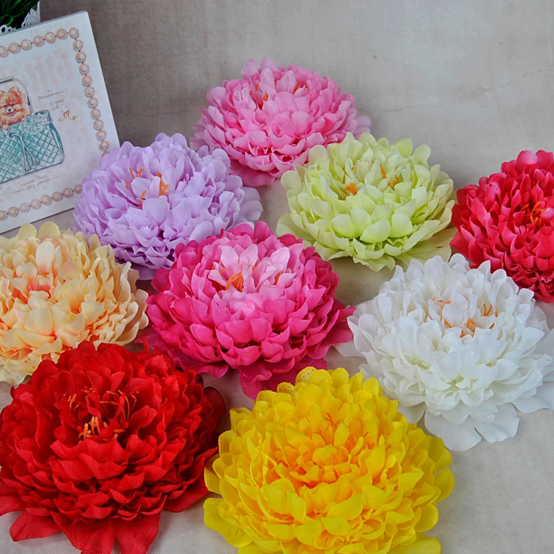 5pcs Artificial Peony Flower Heads DIY Wedding Wreath Home Hotel Background Wall Decoration Fake Flower Multicolor Valentins Day