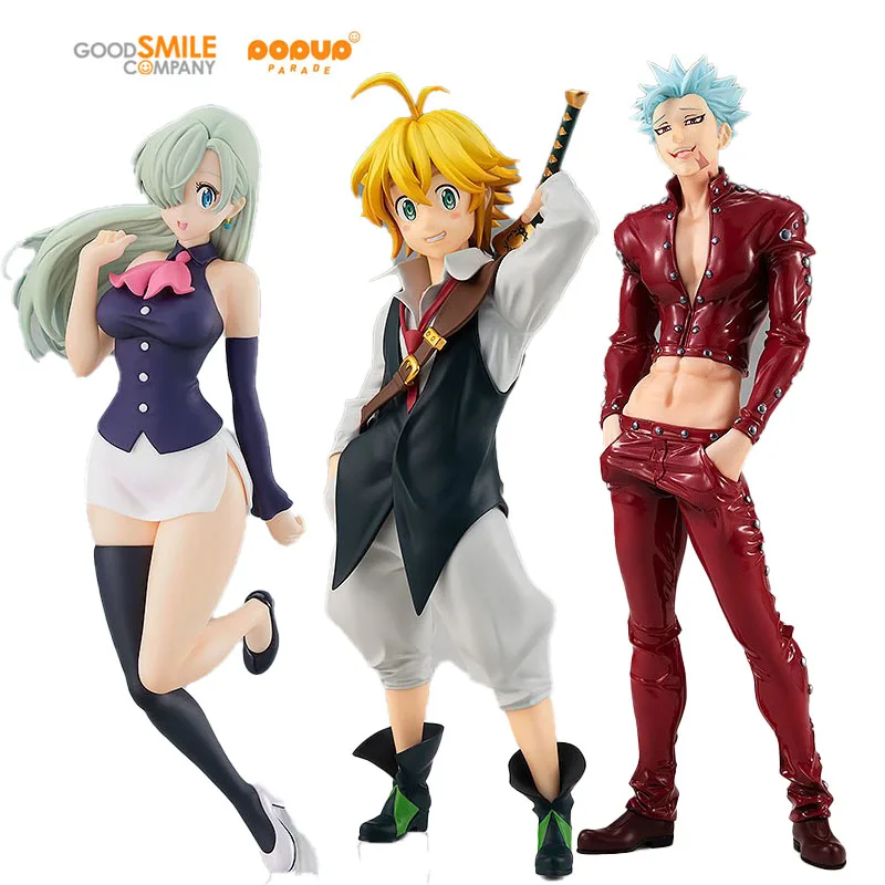 

Stock Original GOOD SMILE GSC POP UP PARADE The Seven Deadly Sins Meliodas Elizabeth Liones Ban Action Anime Figure Model Toys