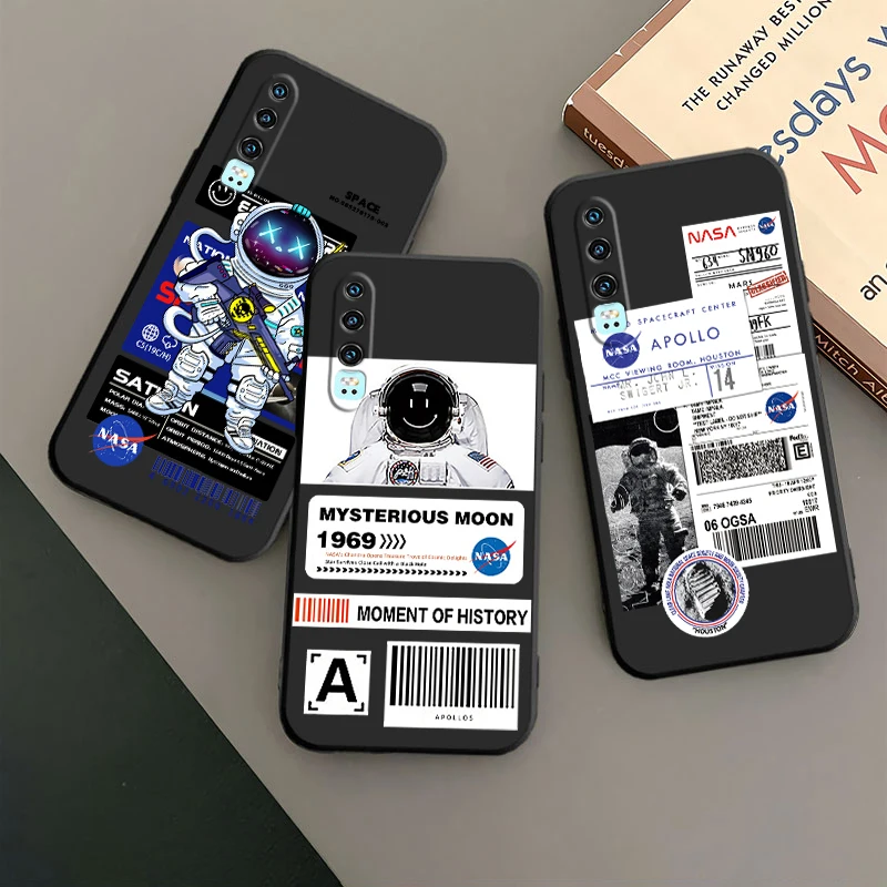 

luxury astronaut poster cool Phone Case For Huawei P50 P40 P30 P20 Lite 5G Nova Plus 9 SE Pro 5T Y9S Y9 Prime Y6 Balck TPU