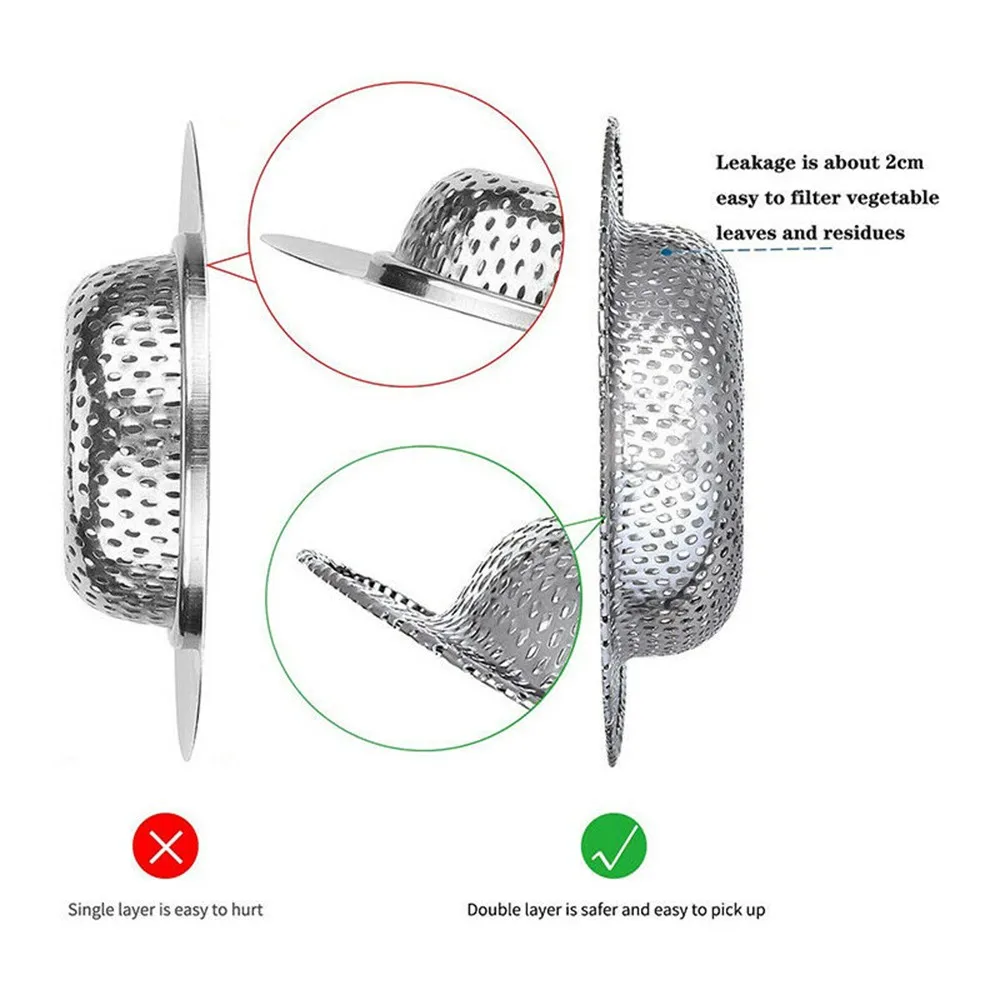 

Kitchen Tool Stainless Steel Bathroom Floor Drain Kitchen Water Sink Filter Sink Mesh Strainer Cover Shower Hair Catche Stopper