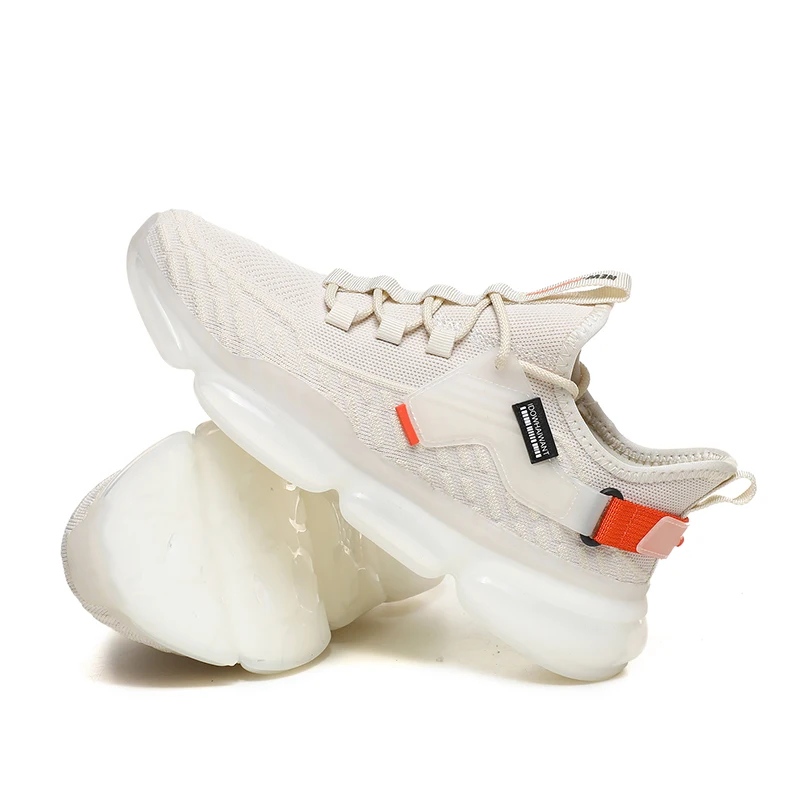 

2022summerMen's Lightweight Comfortable Breathable Knitted Jogging Casual Shoes High-top Soft BottomPopcorn Trend Shoes