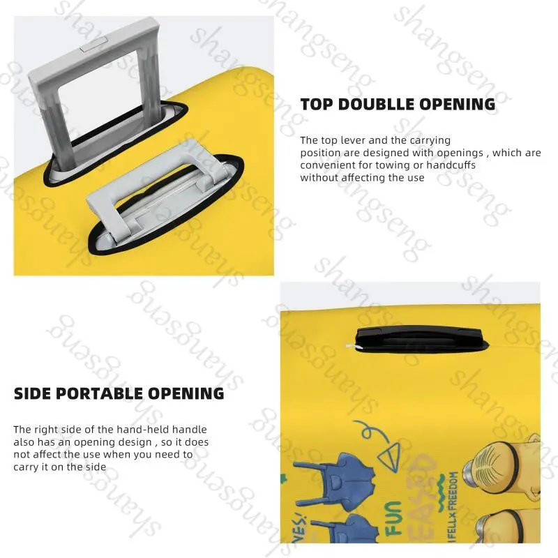 Забавный аниме с принтом утолщенный чехол для багажа эластичный пылезащитный на