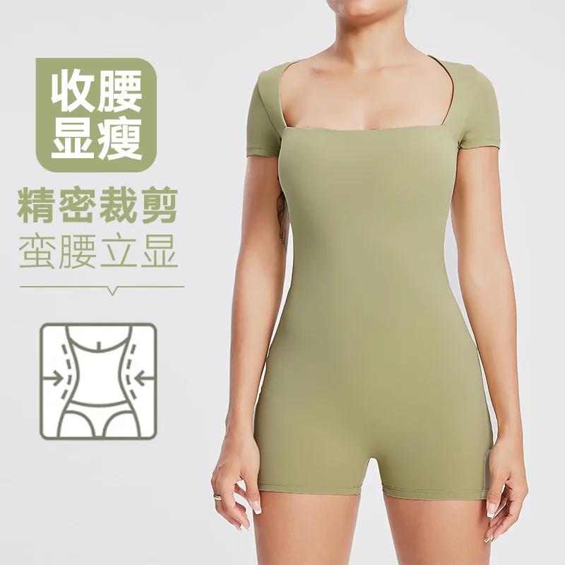 Комбинезон для занятий спортом и фитнесом женщин плотно облегающий