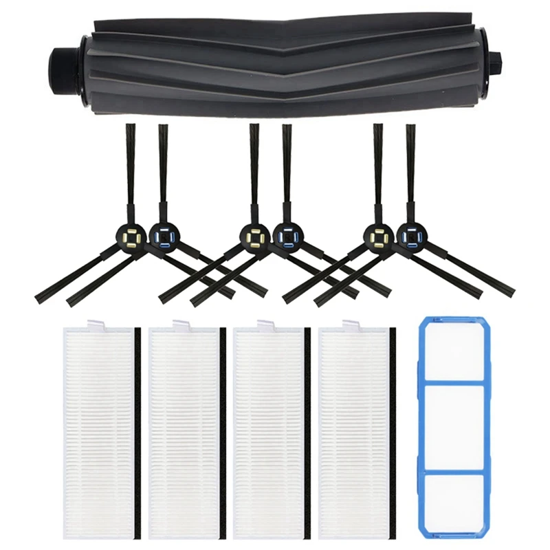 

Side Brush Main Brush Hepa Filter Dust Filter for Ilife A7 A9S Robot Vacuum Cleaner Parts Replace Rubber Brush