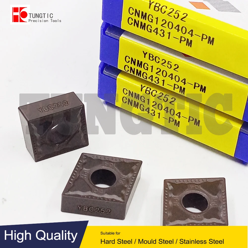 

CNMG120404-PM YBC252 Milling Cutter CNC Tools Insert Lathe Machining Tools Lathe Cutting Tool Metal Turning Tools CNMG 120404