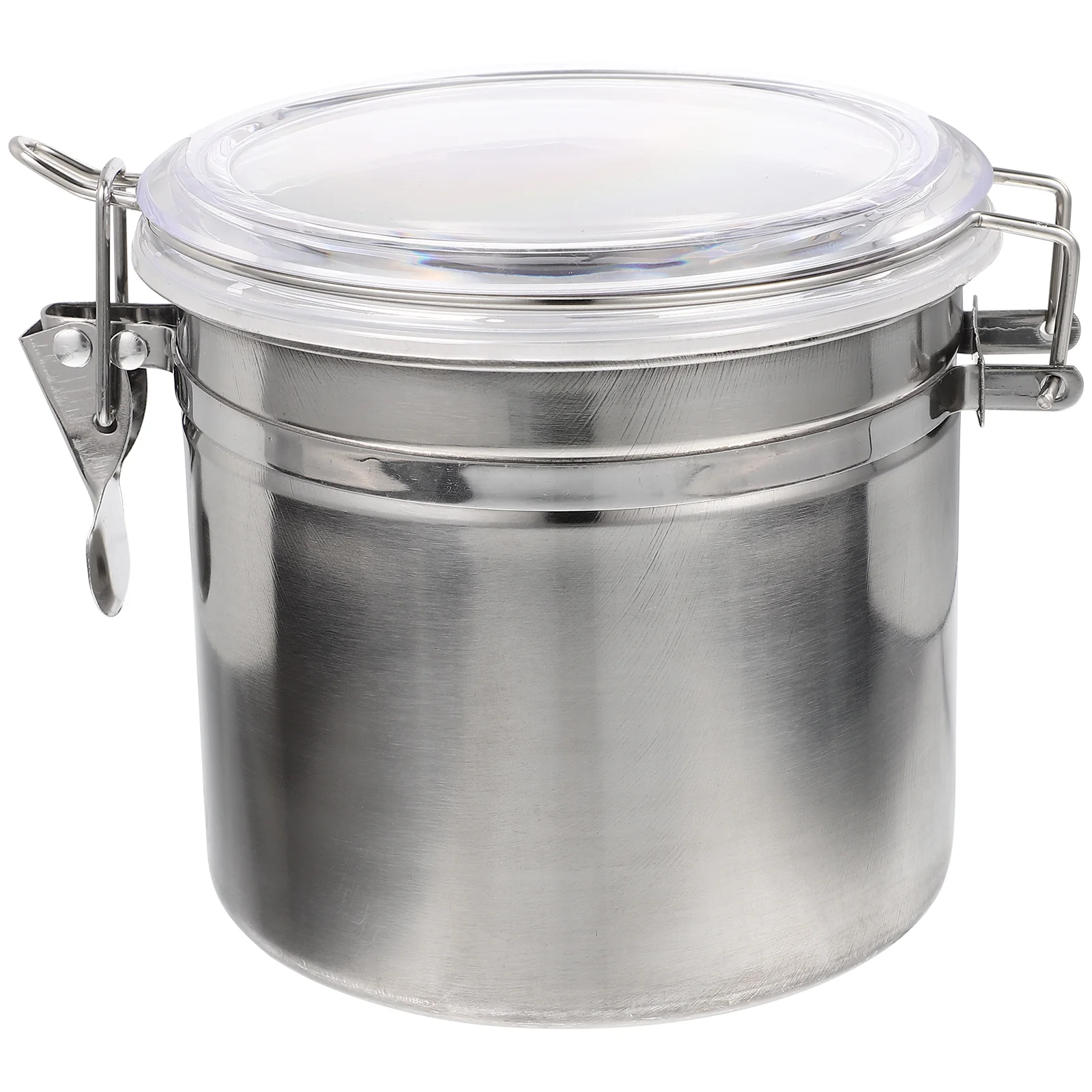 

Canister Storage Coffee Bean Jar Sealed Kitchen Stainless Steel Office Desktop Convenient Supplies Multi Function Reusable