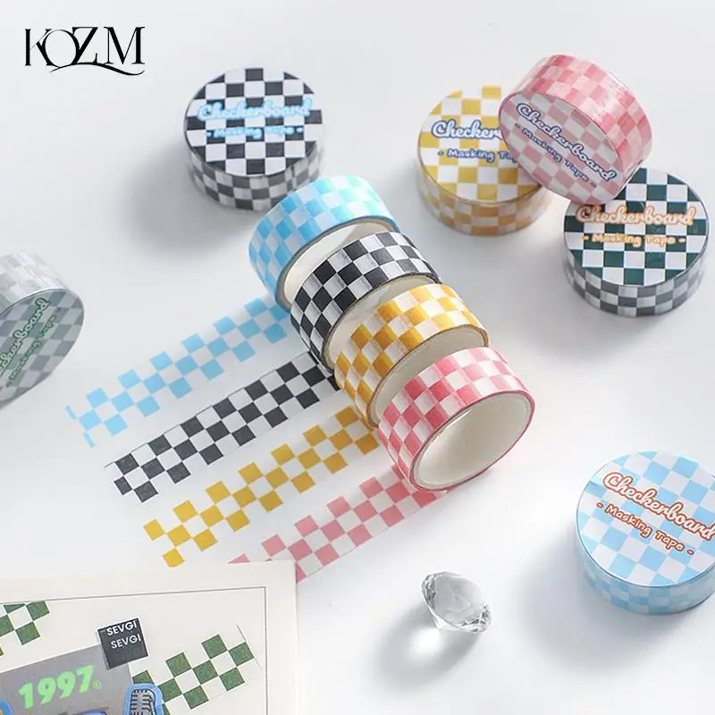 

1 Roll Checkerboard Tape for DIY Scrapbooking Diary Planners Crafts Supplies