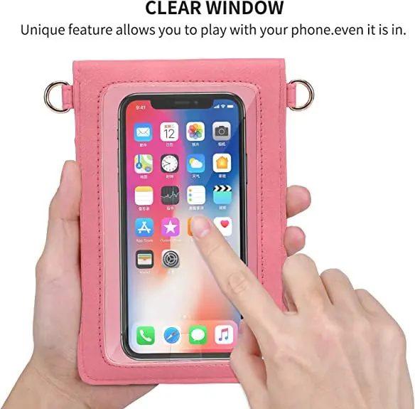 Crossbody Phone Purse for Women, Lightweight Shoulder Wallet PU  Phone Case Bag