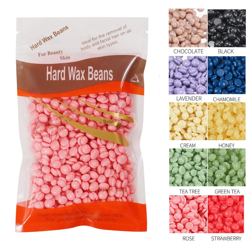 

100g/Pack Wax beans Depilatory Hot Film Wax Pellet Removing Bikini Face Hair Legs Arm Hair Removal Bean Unisex