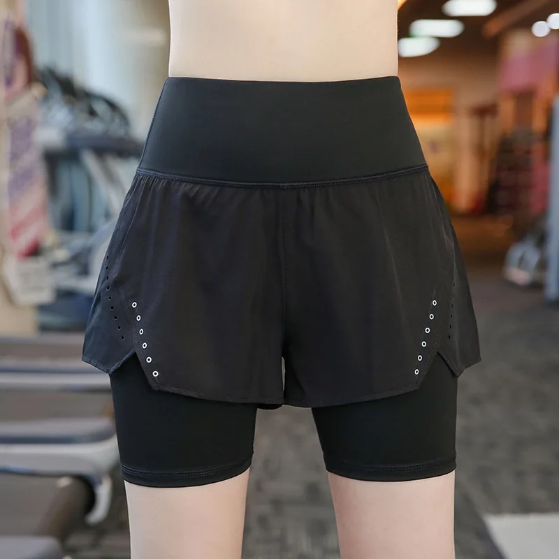 

100kg Can Wear Women Sport Shorts Elastic 2in1 Sweatpannts Running Jogger Fitness Gym Workout Casual sport Shorts Plus Size 4XL