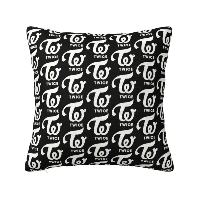 Kpop Twices Logo Cushion Cover Velvet Nordic Pillow Cases Living Room Decoration