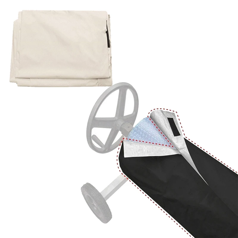 

1 PCS Swimming Pool Sun-Screen Cover Reel Protector Cover Outdoor Waterproof UV Protective Swimming Tools Black