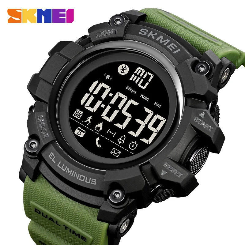 

SKMEI Japan Digital movement Outdoor Pedometer Watches Mens Calories Sleeping Monitor Clendar Wristwatch Clock Male reloj hombre