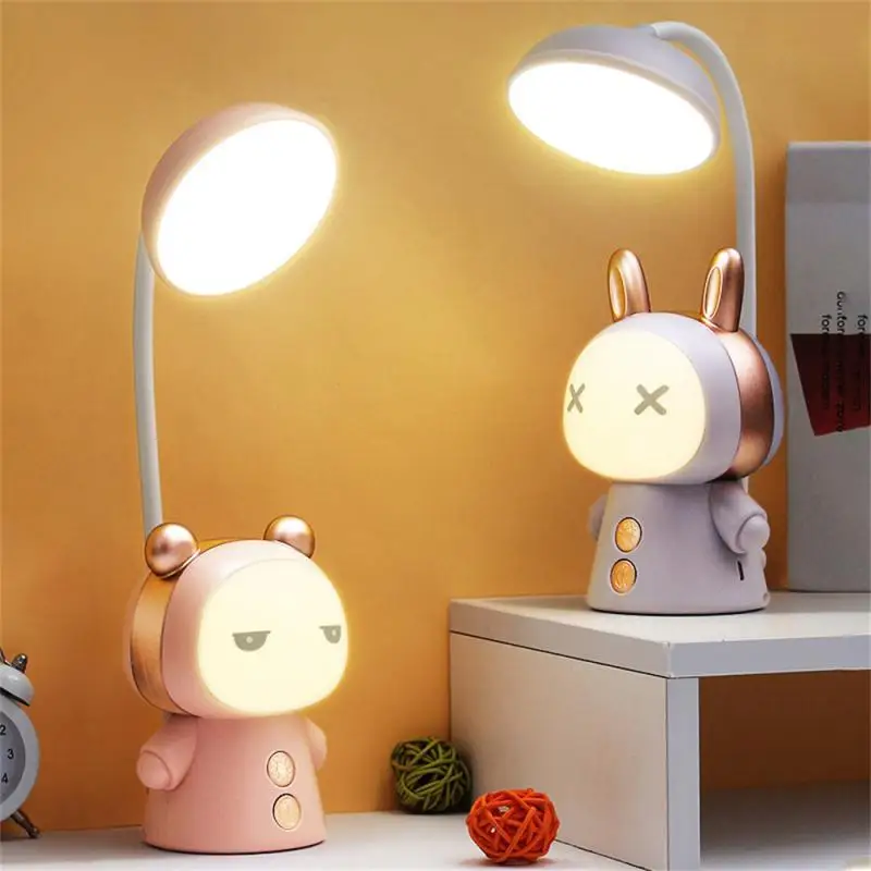 

Портативная Милая настольная лампа, приглушаемый светодиодный ночник с Usb-зарядкой для чтения, работы, детского дня рождения