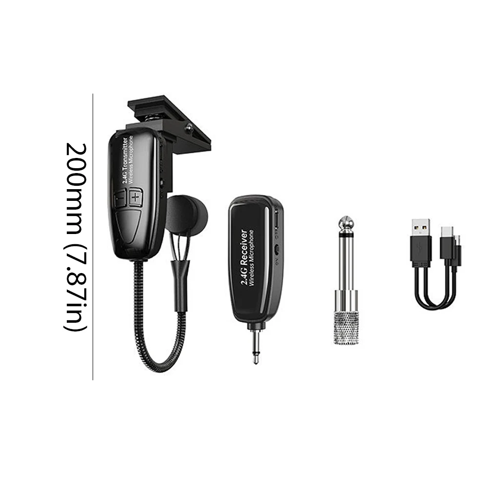 Беспроводной конденсаторный микрофон с креплением на лацкан 2 4 ГГц диапазон 30 м