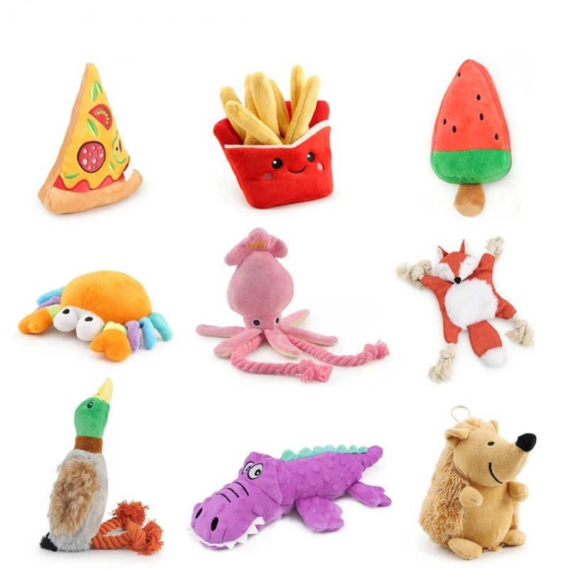 

Плюшевая игрушка для домашних животных, жевательная игрушка, пищалка для собак, интерактивные Игрушки для маленьких и больших собак, товары...