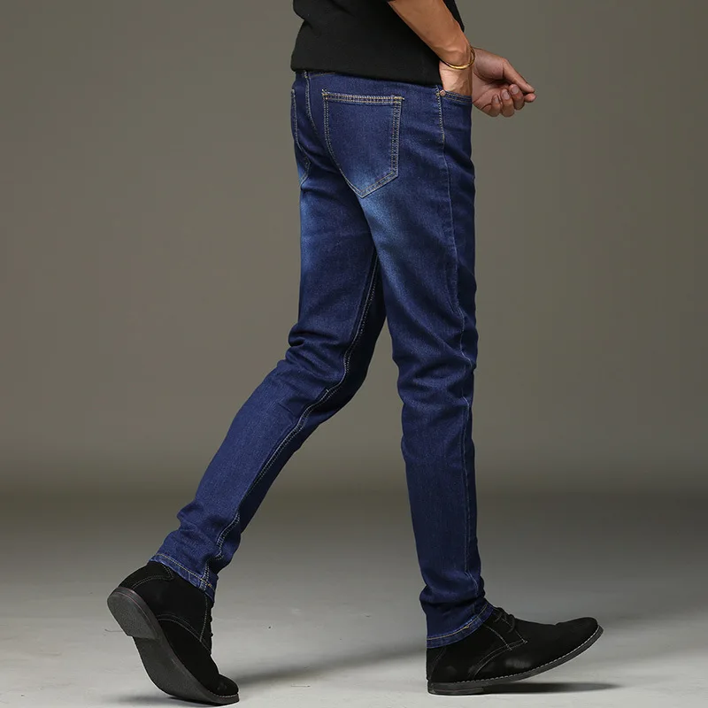 Thoshine Brand Spring Summer Men Thin Jeans Skinny Fit Fashion Comfortable Denim Pants Slim Fit Lightweight Trousers