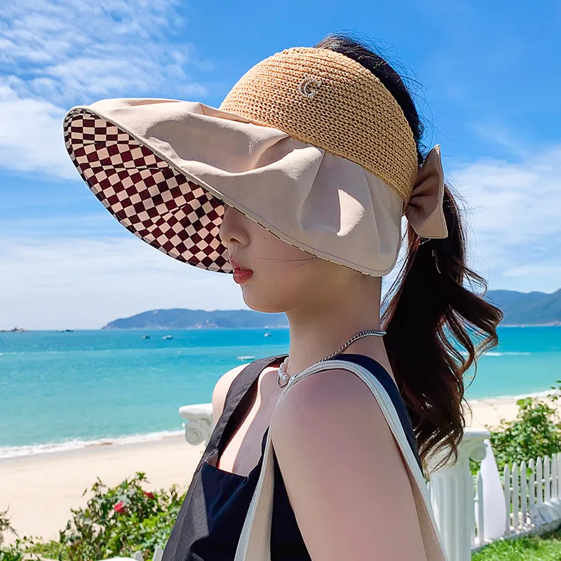 Summer Hats For Women Foldable Sun Hat lattice big brim Visor Suncreen Floppy Cap Female Outdoor Casual Baseball |