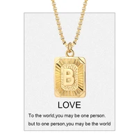 26 a z letter womans pendant pave zircon name gold color neckalce for women long stainless steel chains link fashion jewelry
