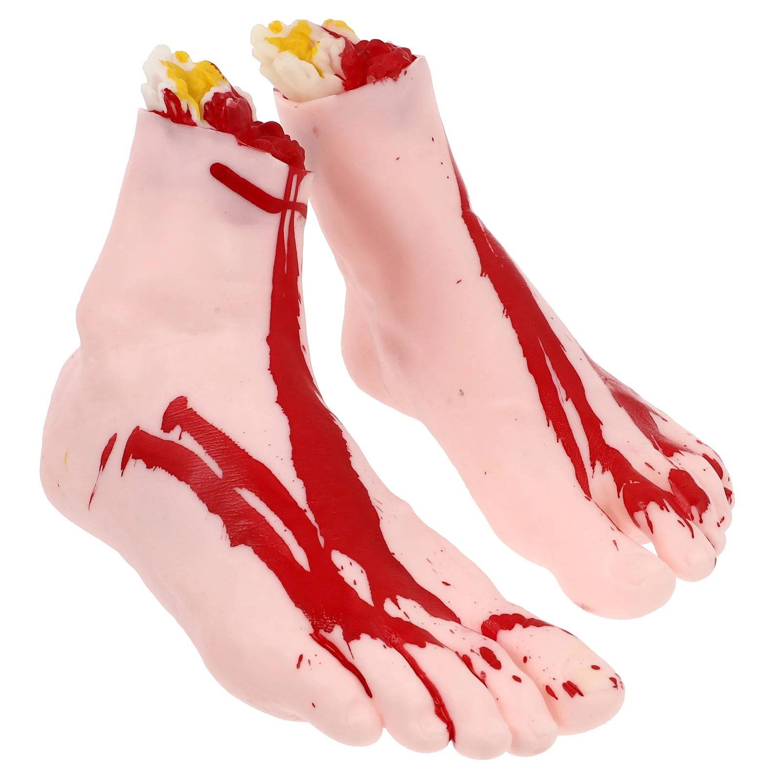 

2 Pcs Tool Toys Halloween Hand Artificial Feet Interesting Trick Props Portable Sacred Vinyl Funny Party Accessories