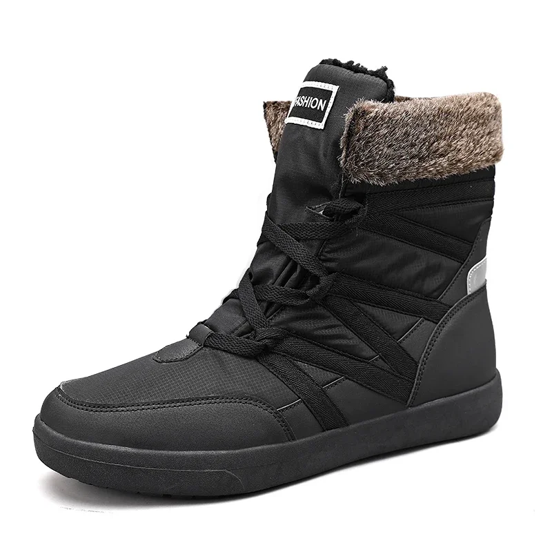 

Мужские зимние ботинки, новинка 2022, мужская обувь, повседневная зимняя обувь на плоской подошве, сохраняющие тепло ботильоны для мужчин, резиновая нескользящая обувь для пар