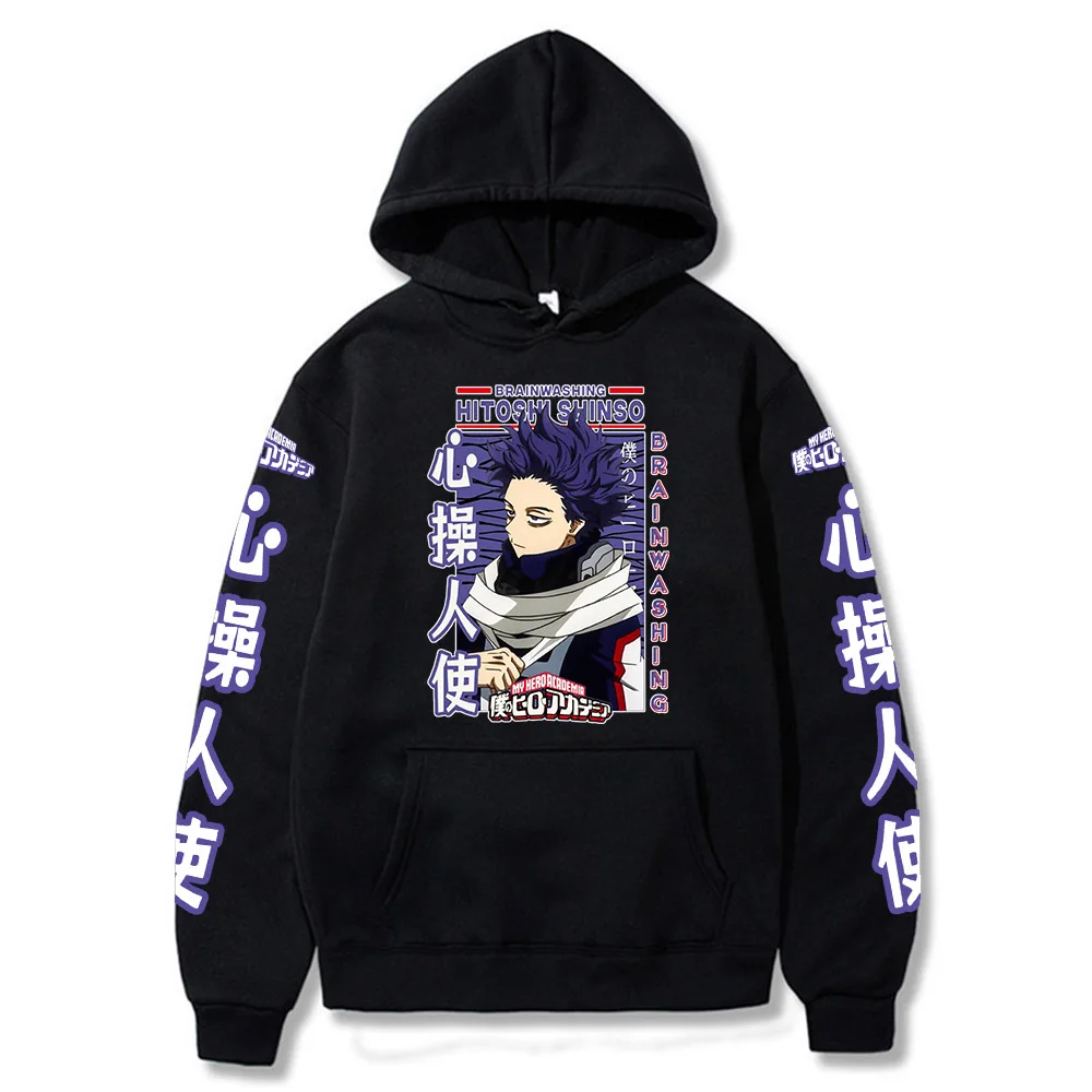 

Harajuku Anime My Hero Academia Hitoshi Shinsou Cartoon Men Hoodies Boku no Hero Academia Unisex Long Sleeve Winter Sweatshirts