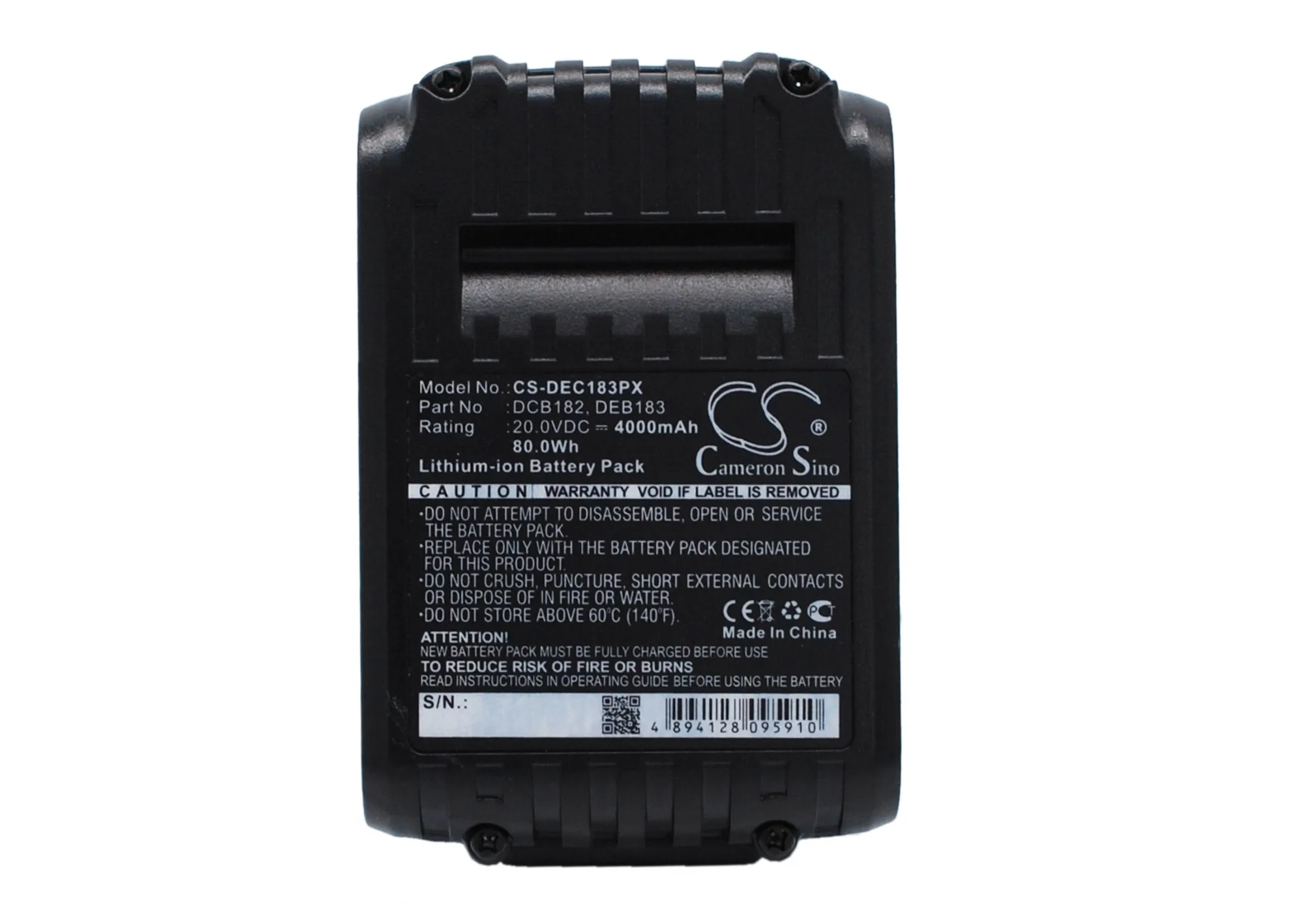 

CS 2600mAh Battery For DCD740 DCD740B DCD780 DCD780B DCD780C2 DCD780L2 DCD780N DCD785C2 DCD785L2 DCD980L2