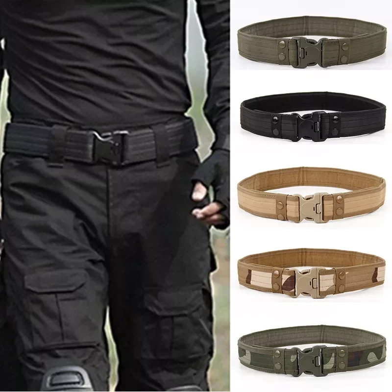 

8 Color 130cm 2022 New Army Style Combat Belts Quick Release Tactical Belt Fashion Men Canvas Waistband Outdoor Waist Trainer