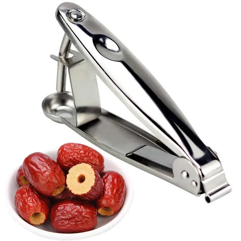 

Cherry Pitter Remover Tool Corer Stainless Steel Pit Removing With Space-Saving Lock Design Kitchen Tool For Pit Remover Core