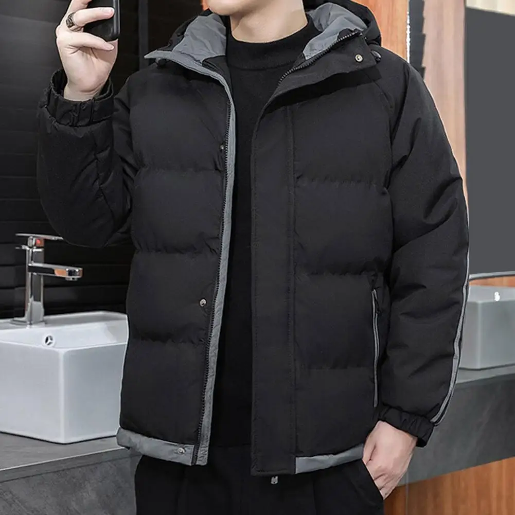 Мужская однотонная куртка с капюшоном цвет в ассортименте