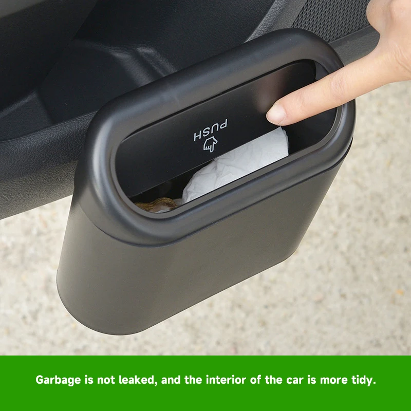 

Hanging Square Car Trash Can Vehicle Garbage Dust Case Storage Box ABS Pressing Trash Bin Auto Interior Accessories for Car