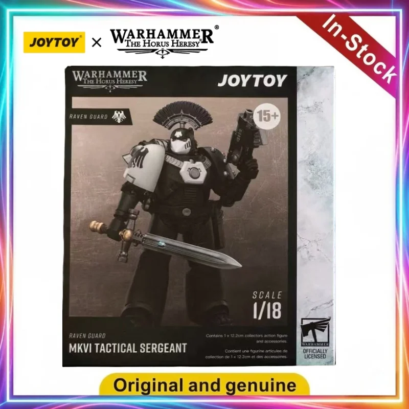 Фото JOYTOY Warhammer 30K Raven Guard MKVI Тактический сержант 1/18 Фигурки игрушек Модели Подарки Коллекционные украшения №1