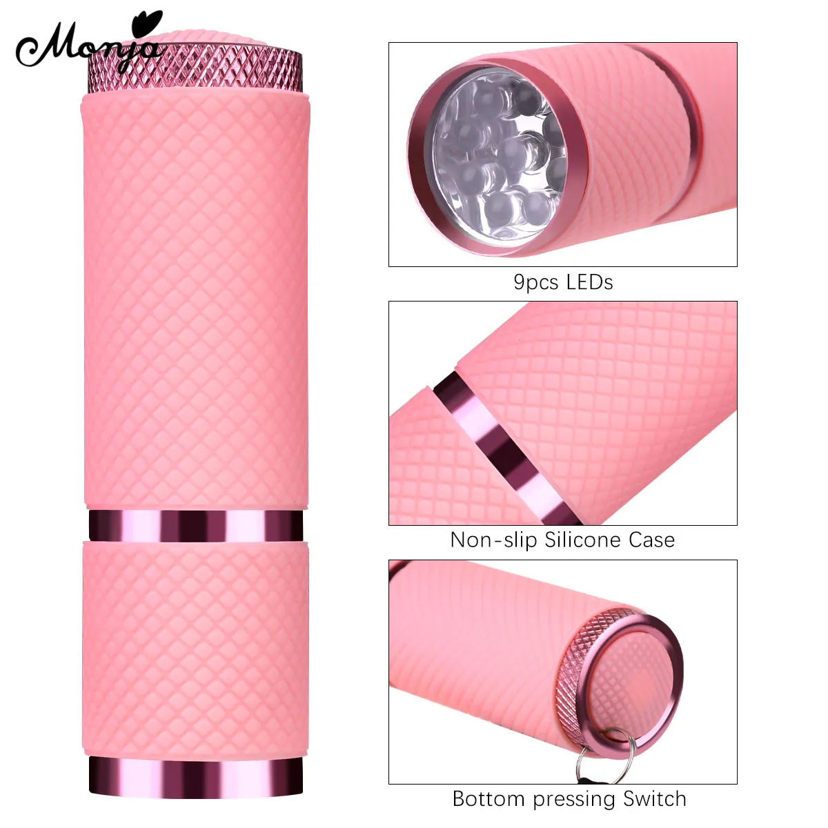 Мини-УФ-лампы для дизайна ногтей Monja 9 светодиодных ламп портативный фонарь