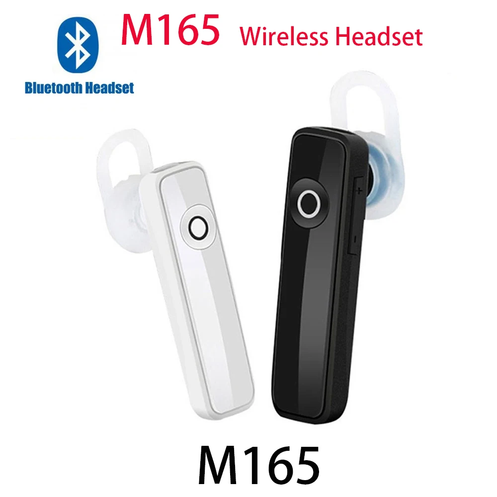 

M165 Mini Wireless Bluetooth Headset Stereo Bass Noise-cancelling hands-free earbuds with microphone for all smartphones PK M163