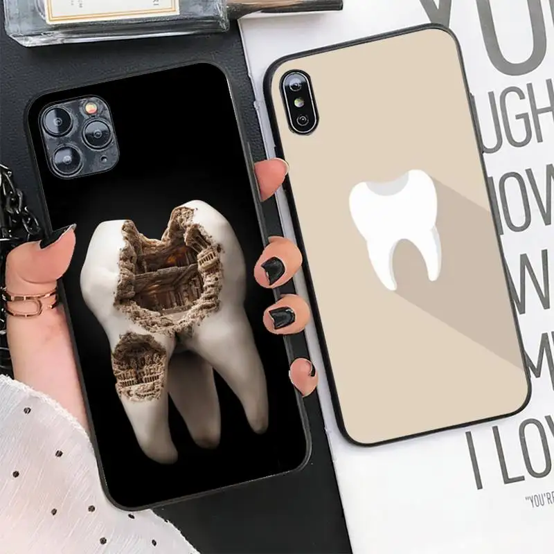 Смешной зубастый чехол для телефона Iphone 11 12 13 Pro Max 5s 6s 7 8 Plus X Xr Xs Se 2020 Mini.